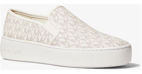 michael kors teddi logo slip-on platform sneaker|Teddi Signature Logo Slip.